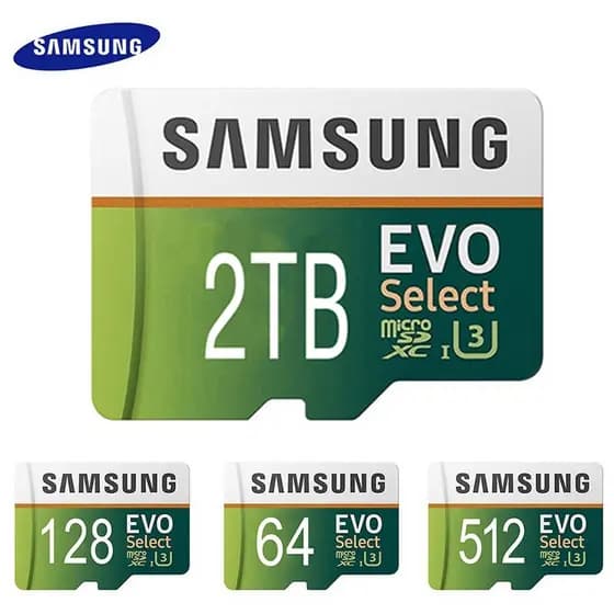 2TB Samsung EVO 32GB 64GB/128GB/256GB/512GB1TB Cartão De Memória Para Câmera Móvel Tablet