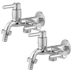 Kit 2 Torneira Dupla De Tanque Maquina De Lavar Cromado 1/4 Volta Economica Abs Menor Preço Oferta