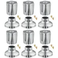 Kit 6x Acabamento Registro Banheiro C-50 Metal Abs CR Cromado Padrão Deca Mais Vendido Preço Atacado