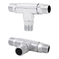 Kit Adaptador Conector Tee De Torneira Misturador Monocomando 1/2" Metal P/ Usar Utilizar Agua Fria