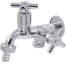 Torneira De Maquina De Lavar Dupla Tanque Tanquinho Lavanderia 1/4 De Volta Economica Abs Com Bico