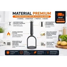 Amassador Espremedor De Batatas E Mandioca Em Plástico Resistente Ao Calor - Não Risca Panela - Fácil De Limpar