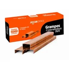 GRAMPO 26/6 COBREADO C/5000 UNIDADES JOCAR - 8 CAIXAS