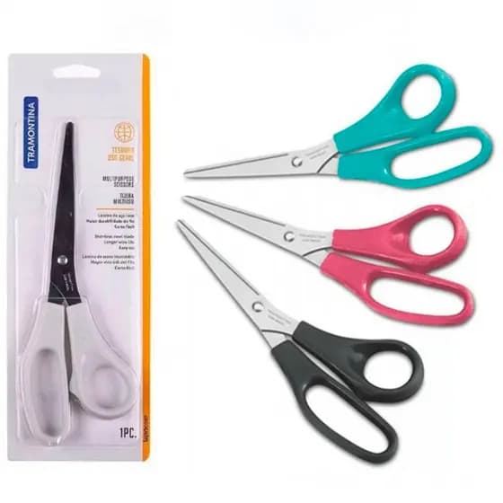 TESOURA MULTIUSO 8 POL AÇO INOX CABO POLIPROPILENO TRAMONTINA