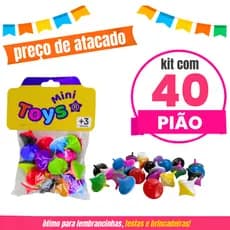 KIT COM 40 MINI PIÕES COLORIDOS CRISTAL LEMBRANCINHA FESTA INFANTIL