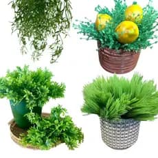Plantas Artificiais Falsas Folhagem de Samambaia Pendente Verde Decorativa Para Arranjo Matinho