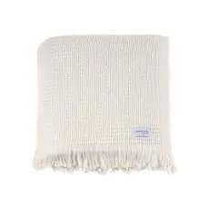 Manta Sofa Piquet Creme 2,20x2,50m Gigante Grossa Decorativa 100% Algodão Capa Protetora