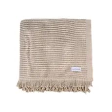 Manta Sofa Piquet Nude 2,00x1,50m Gigante Grossa Decorativa 100% Algodão Capa Protetora