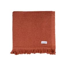 Manta Sofa Piquet Terracota 2,00x1,50m Gigante Grossa Decorativa 100% Algodão Capa Protetora