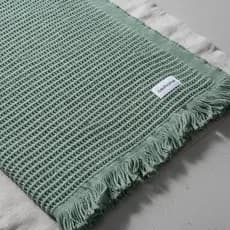 Manta Sofa Piquet Verde 2,00x1,50m Gigante Grossa Decorativa 100% Algodão Capa Protetora