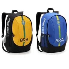 Mochila do Brasil Amarela Azul SEANITE Escolar Faculdade Juvenil