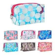 Necessaire Feminina Seanite Transparente Estampada Porta Maquiagem Viagem