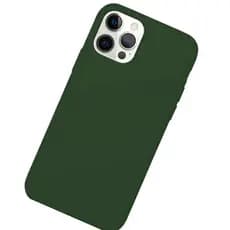 Capa Capinha Para iPhone 15 Verde Musgo Aveludada