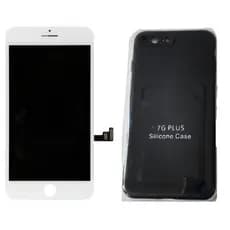 Tela Lcd Touch Para Iphone 8 Branco + Capa  Aveludada