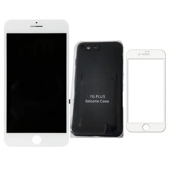 Tela Lcd Touch Para iPhone  8 Plus B+ Capa + Película 3d