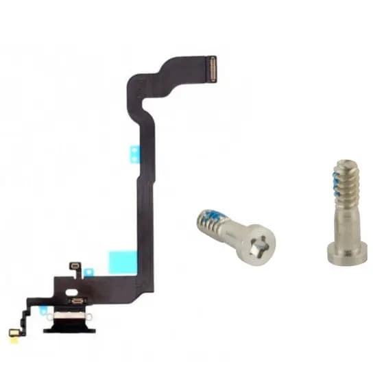 Flex De Carga Microfone Para iPhone XS Max + 2 Parafusos