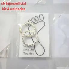 Kit 4 Strass anel Elástico Decoração Dedo Do Pé Anéis Pés