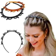 Tiara com presilhas penteado hair twister cabelo moda head para mulheres Tiara com Presilha penteado