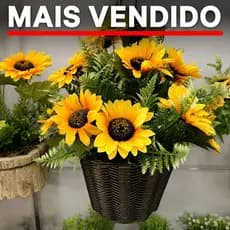 Buquê Flores Girassóis, Flores Artificiais Grande Folhagem Decoração