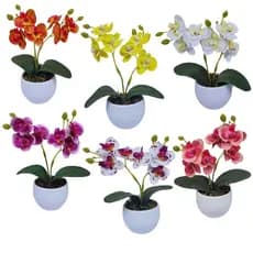 Kit Arranjo Orquídeas Mini Planta Artificial Vaso Decorativo Arranjinho Completo 2026