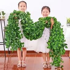 Kit 10 Metros Planta Pendurada Artificial Verde Realista Decoração