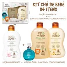 Kit Chá de Bebê - Shampoo Condicionador Colônia sem Álcool  + Loção Hidratante - Cuidado Natural