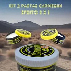 Kit 2 Pomadas 3x1 Fixação Estilizadora Carmesim 80g