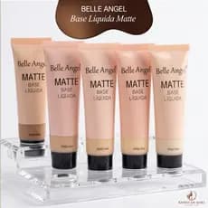 Base Líquida Matte Belle Angel Cobertura Uniforme Acabamento Aveludado Alta Fixação
