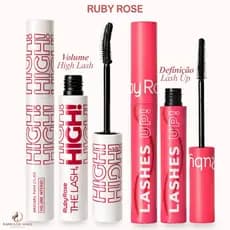 Máscara Cílios Longos Ruby Rose Volume High Lash Ou Alongamento Lash Up Marcantes  Beleza
