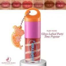 Gloss Labial Party Time Popstar Ruby Rose Brilho Intenso Efeito Molhado Beleza Cuidados