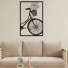 Quadro Decorativo Bicicleta com flores