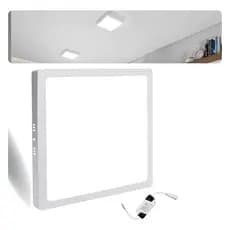 Painel Plafon Luminaria Sobrepor Teto Led Quadrado 18w Bivolt Branco Frio
