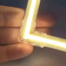 KIT 10 Emenda Para Fita Cob LED Curva 90° Conector em L Sem Solda Para Fitas 8mm