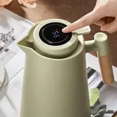 Garrafa Térmica Inox 1L com Display LED para Chá e Café