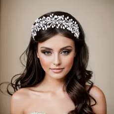 Tiara de Cabelo Para Noivas CRISTAL No Estilo Francês, Joias Para Cabelo Para Festas, Tiara De Strass