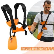 Colete Cinto Duplo Para Roçadeira Stihl Husqvarna Confortável Ajustável Laranja