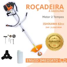 Roçadeira Á Gasolina Profissional 62cc Corta Grama