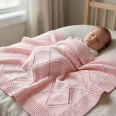 Manta Cobertor Tricot Bebê Detalhe Coração Saída Maternidade Recém Nascido Lã
