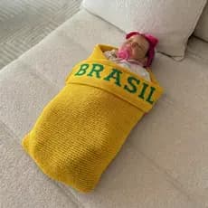 Manta Tricô Brasil Sofisticada Macia Decoração Confortável Tricot Premium
