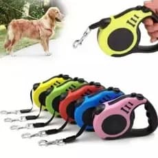 Coleira Guia Retrátil 5 Metros Pets Cachorro Cães Gatos Resistente Com Trava Até 11.33kg