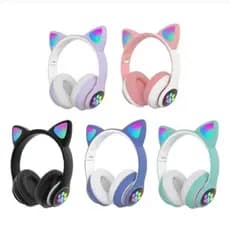 Fone Orelha De Gato Gatinho Cat 5.0 Bluetooth Ear Com Led Rgb Headphone Original B39
