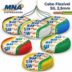 Cabo Flexível SIL 2,5mm 100m com Isolamento Antichama PVC
