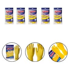 Kit 5 Luvas Sanro Top Antiderrapante Para Limpeza Jardinagem Tamanho M