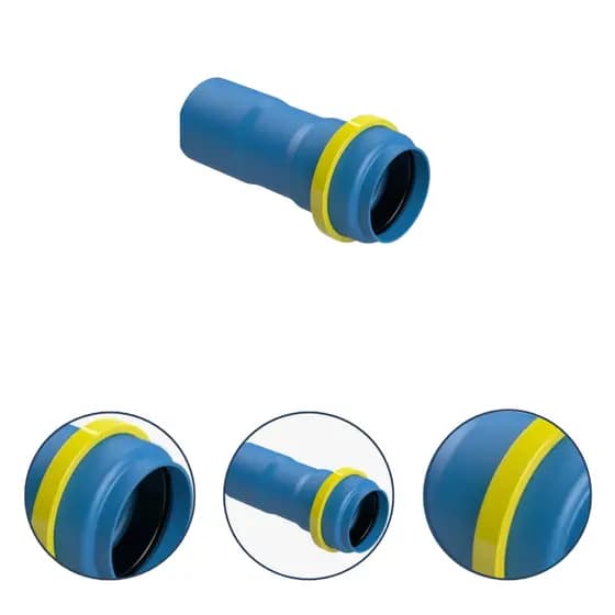Ponta Femea Irrigação 50mm Asperbras Engate Rápido Metálico PN 80 Pvc Azul