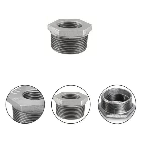 Bucha De Redução 1.1/2 x 1.1/4 Galvanizada BSP Irrigação