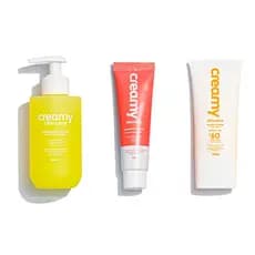 Kit Rotina Cuidado Básico - Limpador Glicerinado, Gel Creme Hidratante Facial Calming Cream e Protetor Solar FPS60