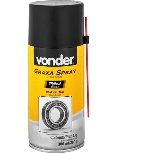 Graxa Em Spray Branca Base De Lítio 300 Ml/200 G - Vonder