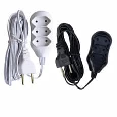 Extensão Cabo Pl 2P 10A 1,5M Bivolt Preta Cordão c/ 2x0,75mm