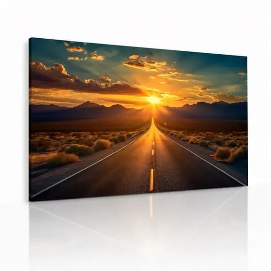 Quadro Decorativo 1 Peça Horizontal Estrada para o Horizonte