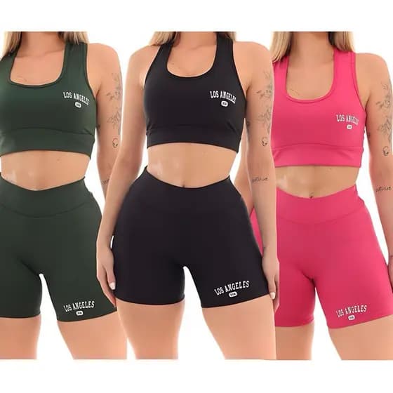Conjunto Academia Short e Top Academia Cintura Alta Suplex